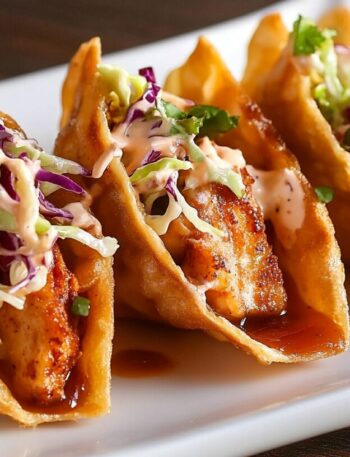 Grilled Chicken Won-Ton Tacos