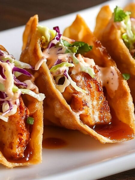 Grilled Chicken Won-Ton Tacos