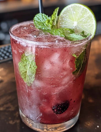 Blackberry Mint Mojito Mocktail with Lime so good