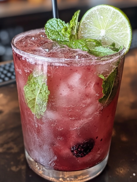 Blackberry Mint Mojito Mocktail with Lime so good